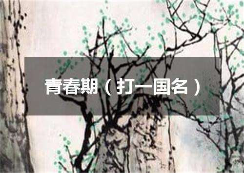 青春期（打一国名）