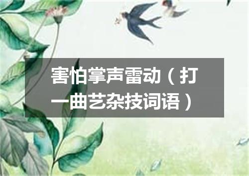 害怕掌声雷动（打一曲艺杂技词语）
