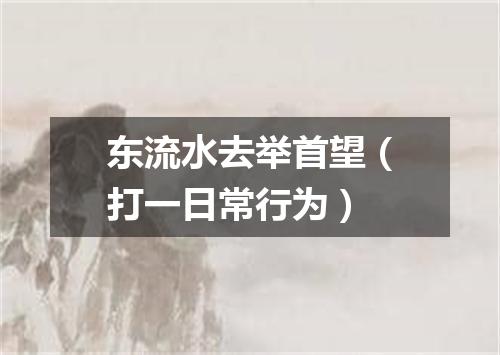 东流水去举首望（打一日常行为）