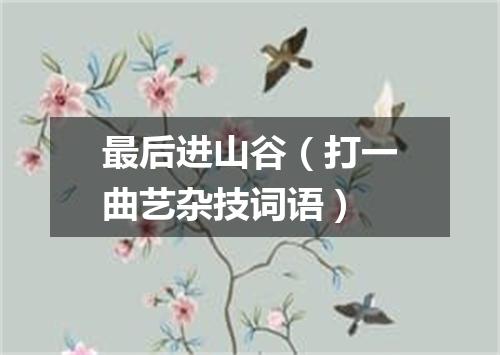 最后进山谷（打一曲艺杂技词语）
