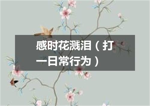 感时花溅泪（打一日常行为）