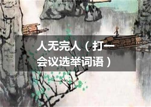 人无完人（打一会议选举词语）