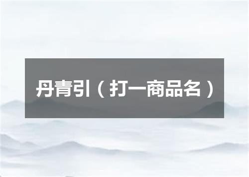 丹青引（打一商品名）