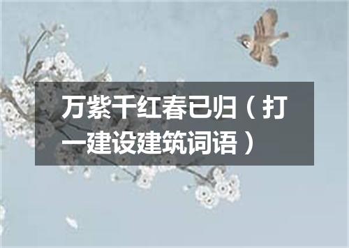 万紫千红春已归（打一建设建筑词语）