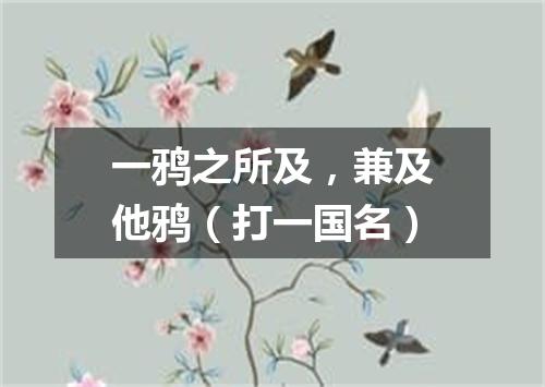 一鸦之所及，兼及他鸦（打一国名）