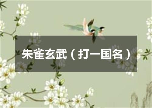 朱雀玄武（打一国名）