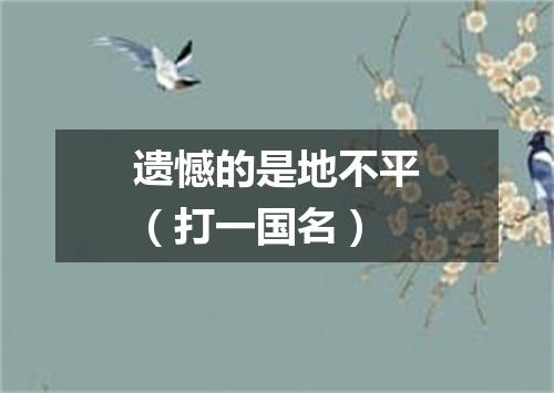 遗憾的是地不平（打一国名）