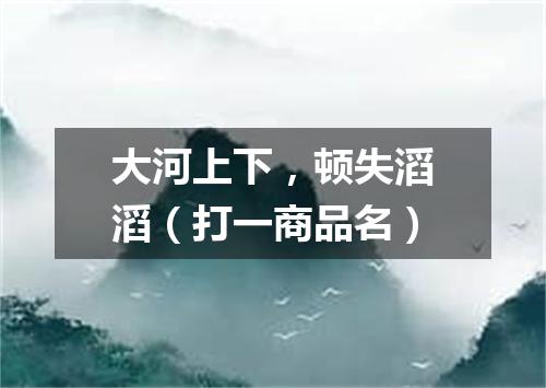 大河上下，顿失滔滔（打一商品名）