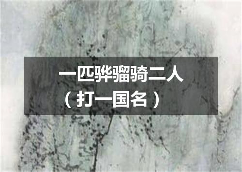 一匹骅骝骑二人（打一国名）