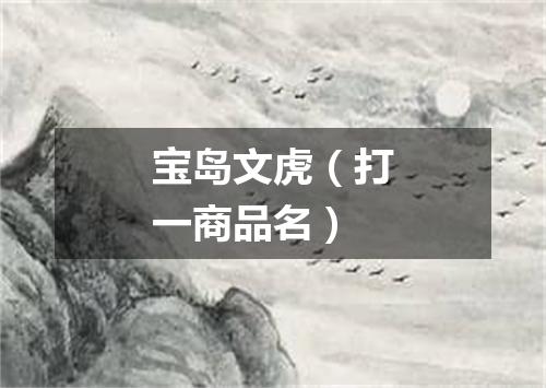 宝岛文虎（打一商品名）