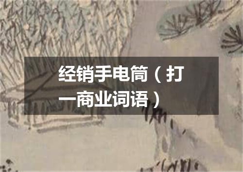经销手电筒（打一商业词语）