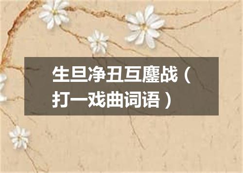 生旦净丑互鏖战（打一戏曲词语）
