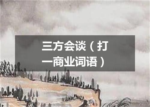 三方会谈（打一商业词语）