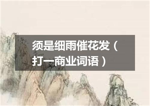 须是细雨催花发（打一商业词语）