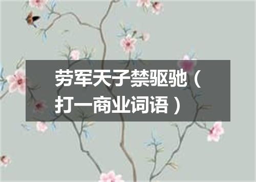 劳军天子禁驱驰（打一商业词语）