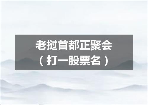 老挝首都正聚会（打一股票名）