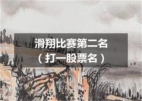 滑翔比赛第二名（打一股票名）