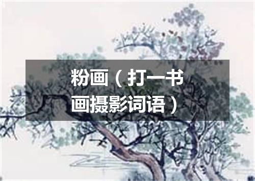 粉画（打一书画摄影词语）