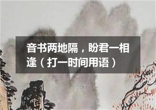 音书两地隔，盼君一相逢（打一时间用语）