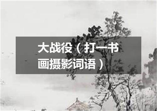 大战役（打一书画摄影词语）