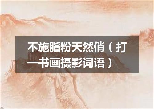 不施脂粉天然俏（打一书画摄影词语）