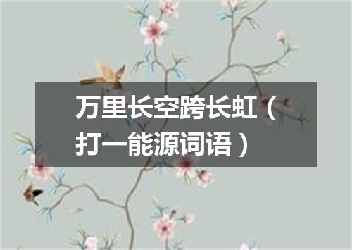 万里长空跨长虹（打一能源词语）