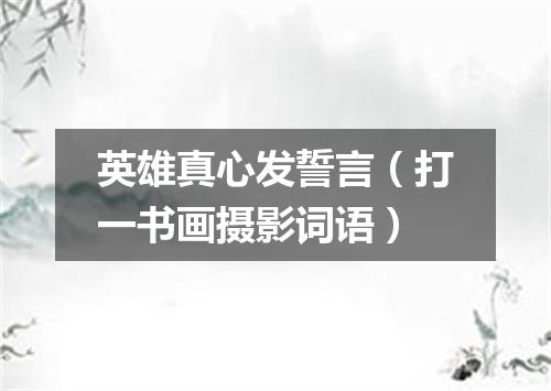英雄真心发誓言（打一书画摄影词语）