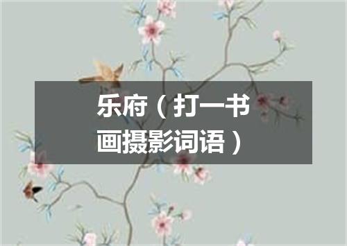 乐府（打一书画摄影词语）