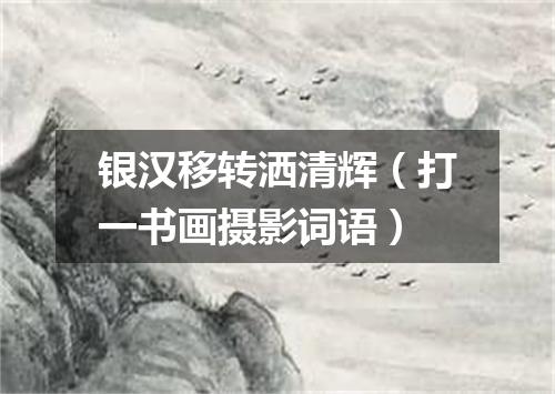 银汉移转洒清辉（打一书画摄影词语）