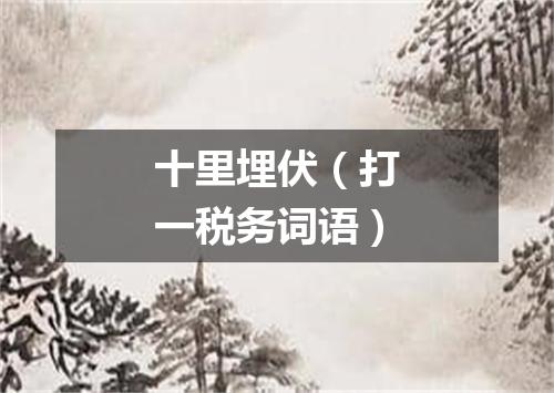 十里埋伏（打一税务词语）
