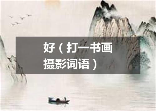 好（打一书画摄影词语）