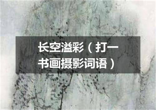 长空溢彩（打一书画摄影词语）