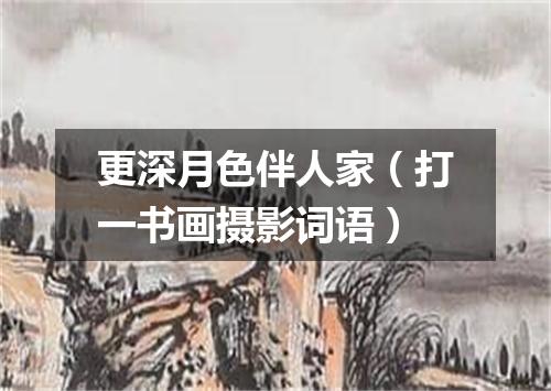 更深月色伴人家（打一书画摄影词语）
