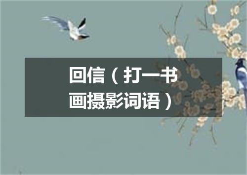 回信（打一书画摄影词语）
