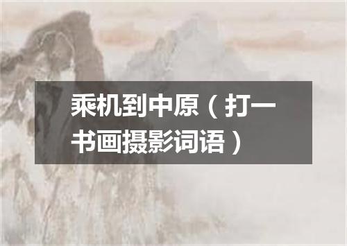乘机到中原（打一书画摄影词语）