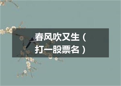 春风吹又生（打一股票名）