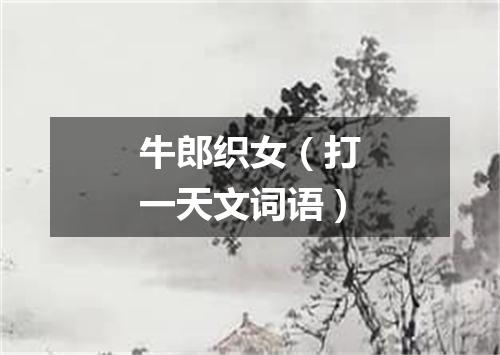 牛郎织女（打一天文词语）