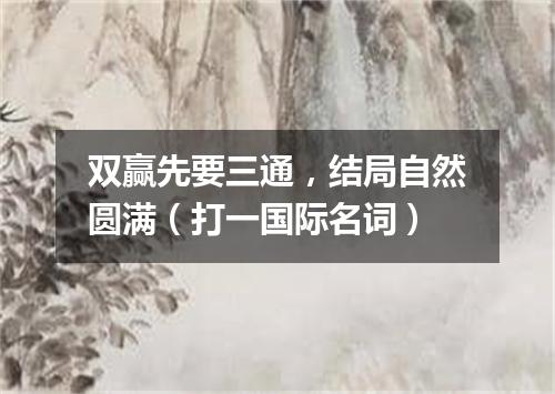 双赢先要三通，结局自然圆满（打一国际名词）