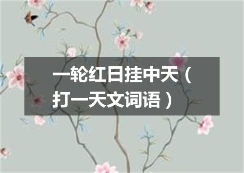一轮红日挂中天（打一天文词语）