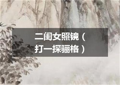 二闺女照镜（打一探骊格）