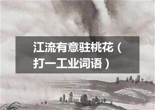 江流有意驻桃花（打一工业词语）